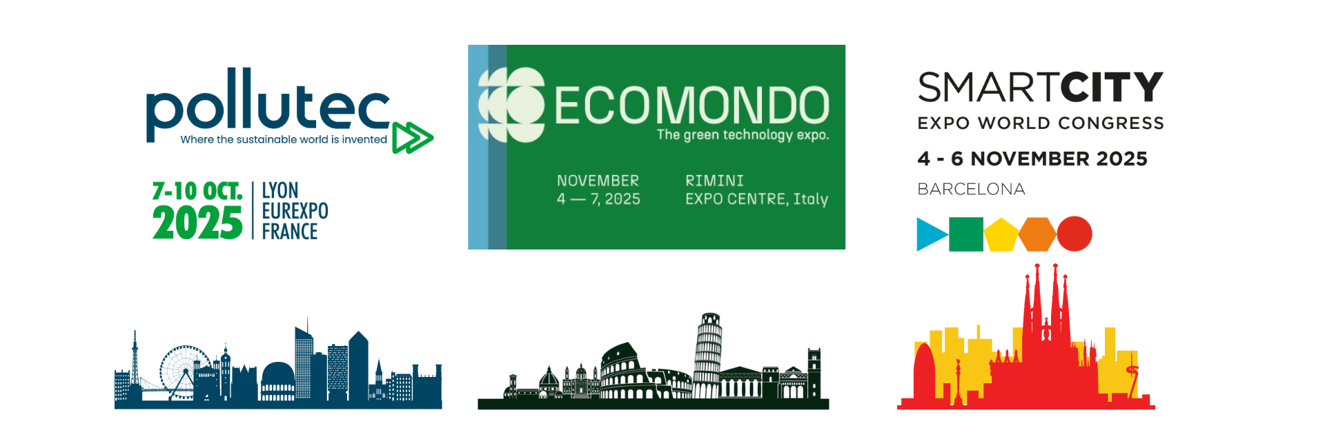 Adambì partecipa a Ecomondo 2025, Pollutec 2025, Smart City Expo World Congress 2025 con cassonetti intelligenti e software gestionali per l'ambiente